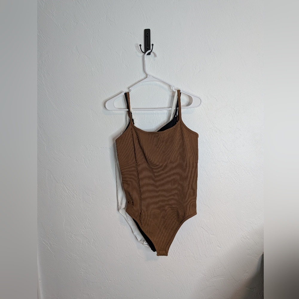 XL Women's Bodysuit - Brown, Black, White